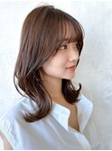 るなstyle 鎖骨下くびれヘア*顔周りレイヤーカット 韓国風ヘア