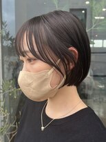 マザー(MOTHER)&nbsp;ショートカットショートボブショートヘアベージュカラー韓国