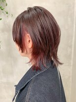 テトヘアー(teto hair)&nbsp;ウルフカット、インナーカラー、チェリーピンク、ブリーチ