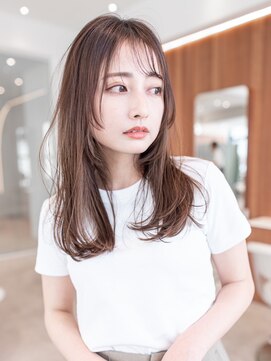 ハバナ 渋谷(HAVANA) 20代30代大人可愛い斜めバンググレージュカラー/レイヤーカット