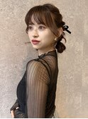 三軒茶屋_レディース_ロング_ヘアアレンジ_ヘアセット_ブラウン