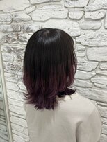 ヘアー ルセロ アット プリム(hair lucero @ prim) ブラック×パープル　グラデーションカラー