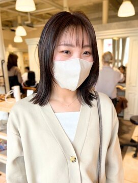 オブジェ シエル(obje't ciel) 【obje't ciel】外ハネミディ×シースルーバング【暮石 唯】