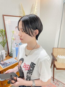 ヘアー アイス カンナ(HAIR ICI Canna) 小顔似合わせカット20代30代透明感暗髪ショートボブハンサム