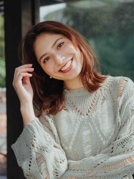 エーバイフー 江坂店(A BY WHO) A BY WHO 江坂/切りっぱなしミディアム/透明感カラー