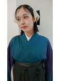 外ハネボブ美髪ワイドバングボブ ヘアアレンジミディアム