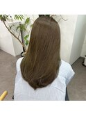 ブリーチなしワンカラー でつくる透明感オリーブカラー