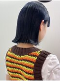 下北沢タッセルボブデザインカラー切りっぱなしボブミディアム◆