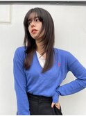 アンブレラカラー/ウェーブパーマ/こなれミディ/前髪/溝の口