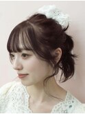ブリーチなし暖色系◎艶感ピンクラベンダーで大人可愛い