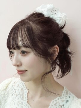 ブリーチなし暖色系◎艶感ピンクラベンダーで大人可愛い