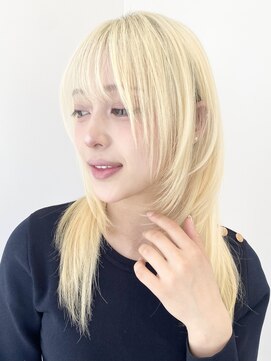 ダブルトーキョー シブヤ(W-TOKYO SHIBUYA) 【ハッシュカット】ウルフカット　顔周りカット　ハイトーン