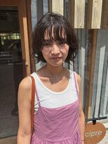 シプレ(cipre)&nbsp;透け感ボブパーマで抜け感ヘア