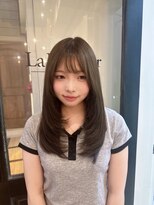 ラボヌールヘアーレーヴ 池袋店(La Bonheur hair reve)&nbsp;オリーブベージュ/ミディアムレイヤー/お顔まわりカット/佐藤