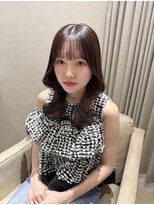ホワイト(White) 韓国風くびれミディ×チョコブラウン
