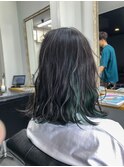 【リシャルム】【宮翔太】【長岡】ターコイズ系インナーカラー