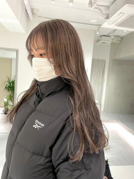 ガリカ 渋谷(Gallica) 【穂乃華】透明感ミルクティーベージュ/大人フェミニンロング