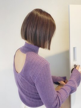 トト 船橋店(toto.) 黒髪/グレーベージュ/レイヤーロング/前髪パーマ[西船橋/津田沼]