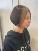 フェイスフレーミングで抜け感ショートボブ