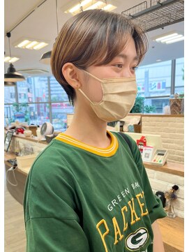 ソソ(soso) 【soso 伊勢田】丸みハンサムショート【横浜/ブリーチ】