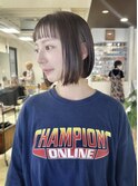 眉上バングとこだわりボブ
