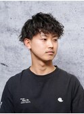 ツーブロックスパイラルパーマ<理容室><MEN'S/中野/バーバー>