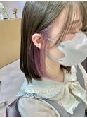 インナーカラー×イヤリングカラー×ボブ×10代20代