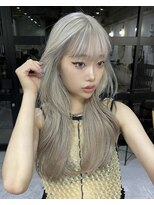 ラキングキョウト(LA KING KYOTO)&nbsp;10代20代30代40代レイヤー風三毛猫カラーホワイトグレージュ