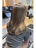 【Ayu。】ブリーチなし艶感たっぷり上品なオリーブベージュ