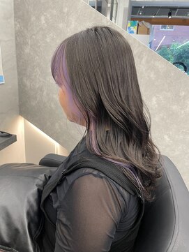 ファイブバイジエクト 堀江(FIVE by The Ect) インナーカラー インナーパープル インナー紫 イヤリングカラー