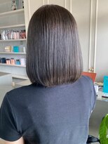 セプト 天神大名(SEPT.)&nbsp;ニュアンスカラー ナチュラルブラウン ミニボブ 髪質改善 前髪