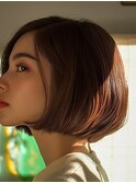 ナチュラルブラウンボブ