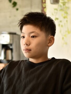 リム メンズヘア(LIM men's hair) 黒髪スパイキーキッズショート【キッズカット/メンズヘア】