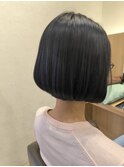 黒色ワンレンボブ
