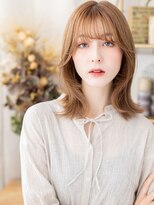 カバーヘア ブリス 大宮西口(COVER HAIR bliss) インナーカラーベージュゴールドくびれミディアムレイヤーa大宮