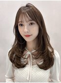 美髪前髪黒髪小顔カットココアベージュうる艶髪イメチェン
