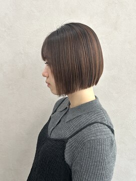 クム 横浜(qumu) 【qumu MARIKO】顎ラインボブ×ナチュラルブラウン