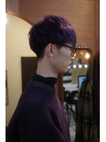 エディ(Edy)&nbsp;ニュアンスパーママッシュ刈り上げダブルカラー眉毛カット岡山