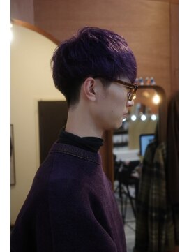 エディ(Edy) ニュアンスパーママッシュ刈り上げダブルカラー眉毛カット岡山