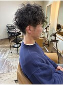 無造作ツイストパーマショート