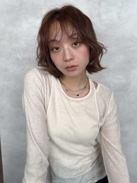 ノラ ギンザ(NORA GINZA) 巻き髪風パーマコテ巻き風パーマミディアムパーマ銀座暗髪