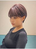 ハンサムショート/丸みショートボブ/20代30代40代50代/顔周り