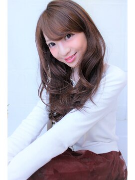 ルークス 中央林間(LOOOKS) オフィスヘア×ツヤ感アップ暖色カラー×コテ巻き仕上げ