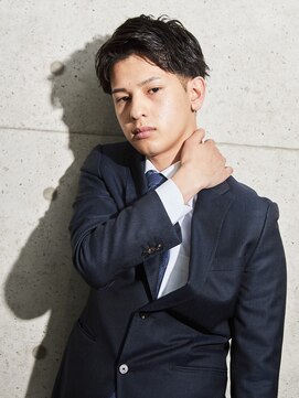 ヘアサロン ドットプラス 町田店(dot. plus) アッシュブラック×アップバング