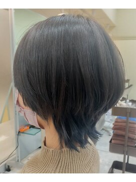 プールドゥマン 屯田(POUR DEMAIN) ショートウルフ×インナーブルー