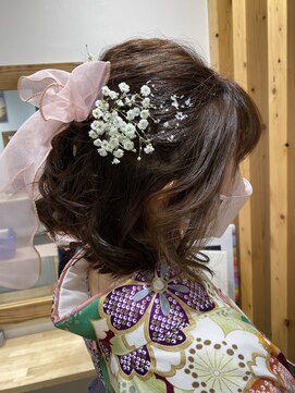 ハコブネ(Hacobune) 卒業式 袴に似合う銀箔ハーフアップ