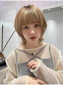 ダークアッシュ/ミディアムレイヤーカット［髪質改善/縮毛矯正］