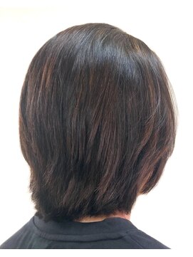 黄ぐまくん美容室 メンズミディアムレイヤー