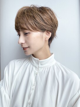 アルバム 渋谷パルコ(ALBUM) マッシュショート_斜めバンググレージュカラー_59366