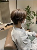 前髪長め大人ショート